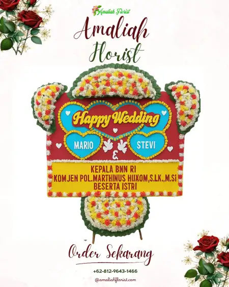 Papan Bunga Pernikahan Pundenarum